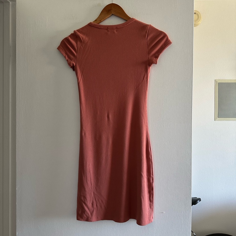 Aritzia Wilfred Free Orange Tencel Pillar Dress size XS EUC - Picture 5 of 7